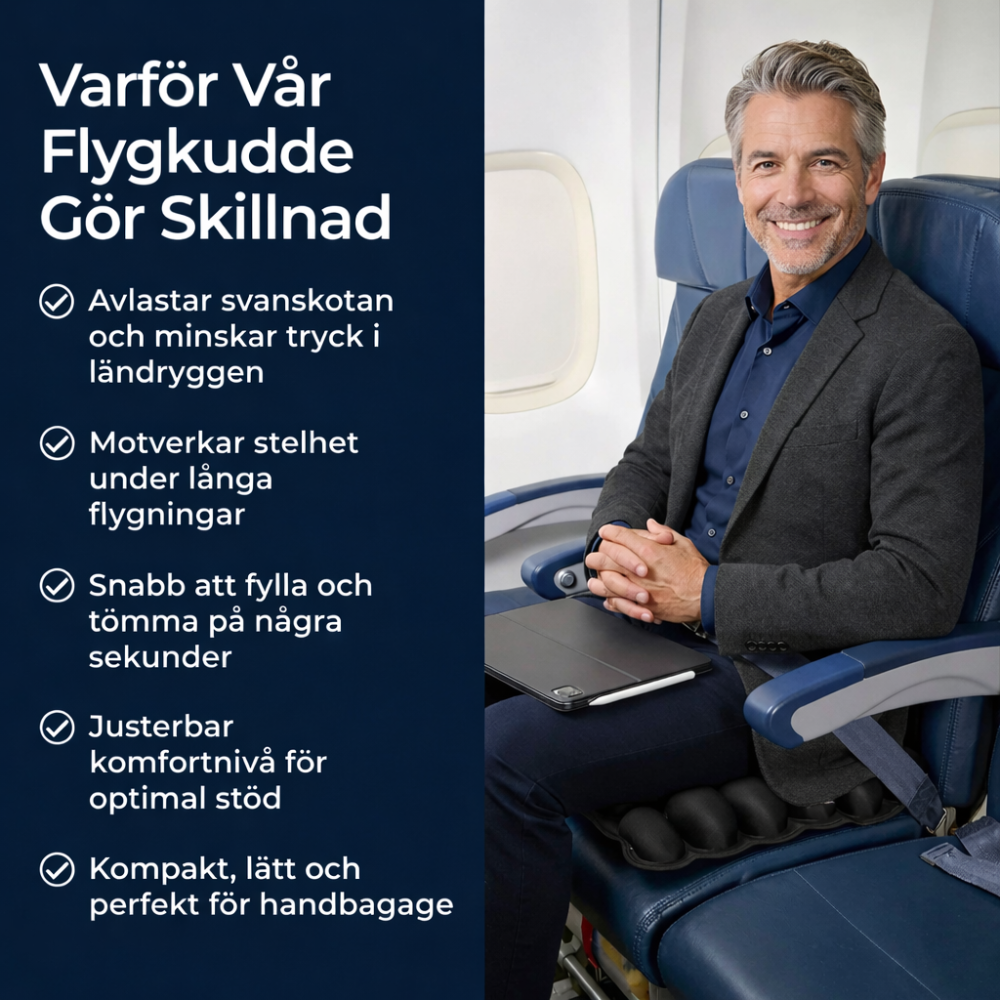 SeatComfort – Motverkar smärta på långflyg